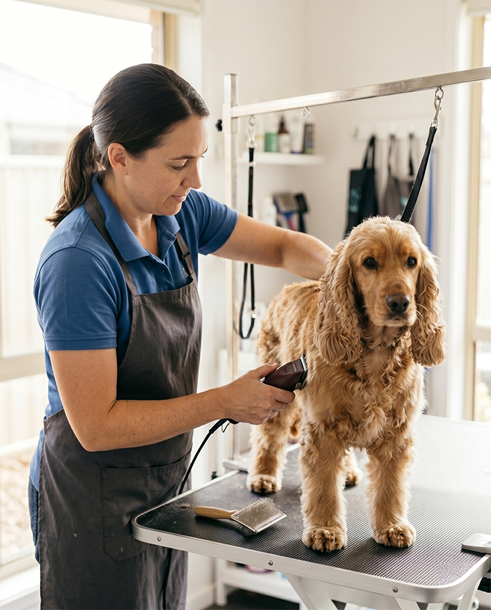 Mobile pet grooming service